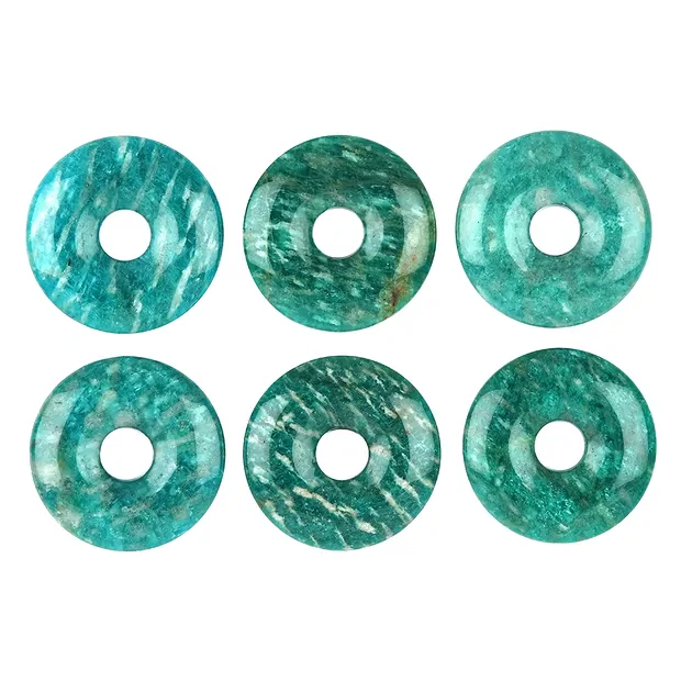 Amazonita donut (oscura), 30mm | piedras preciosas, piedras curativas y joyería