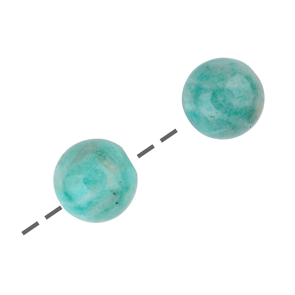 Kugeln Amazonit gebohrt, 10mm, 1mm-Bohrung (50 St./VE) | Marco Schreier