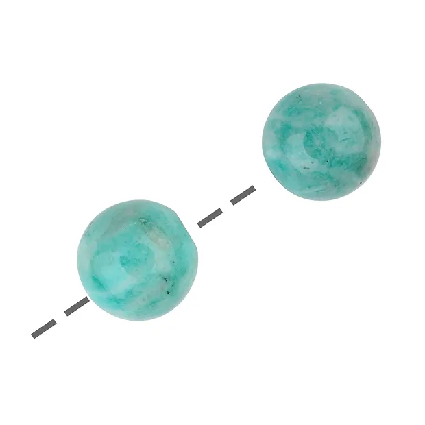 Kugeln Amazonit gebohrt, 10mm, 1mm-Bohrung (50 St./VE) | Marco Schreier