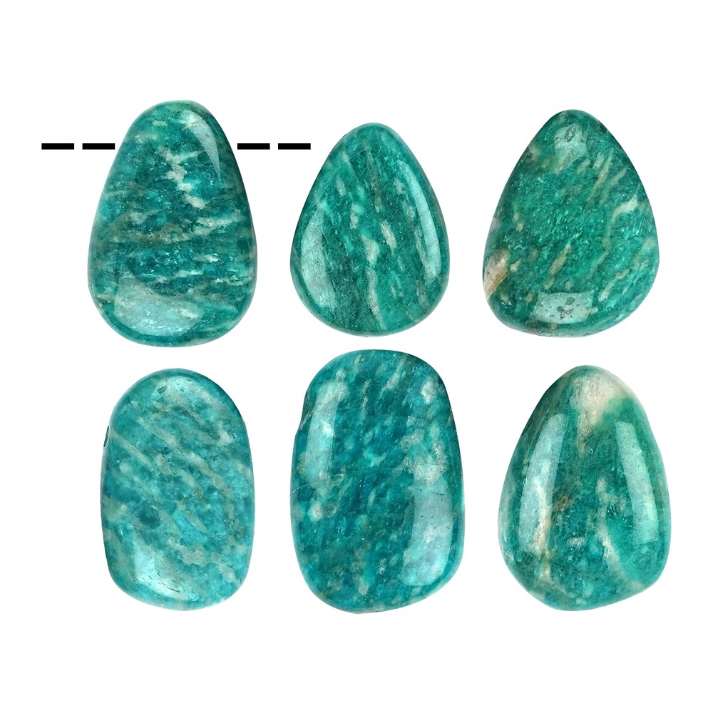 Pierre roulée Amazonite (foncée) percée | Marco Schreier