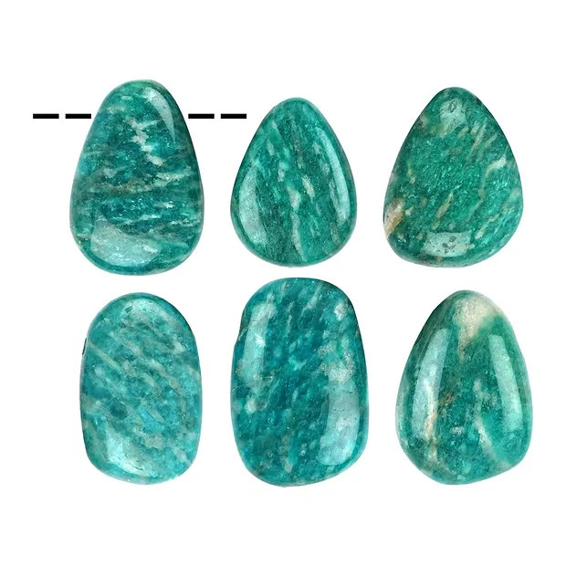 Pierre roulée Amazonite (foncée) percée | Marco Schreier