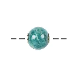 0401196612 Schmuckkugel Amazonit 12mm, rhodiniert | Edelsteine, Heilsteine & Schmuck-Handel