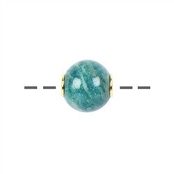 0401196812 Jewelry Bead Amazonite 12mm, gold-plated | wholesaler gems & healing stones