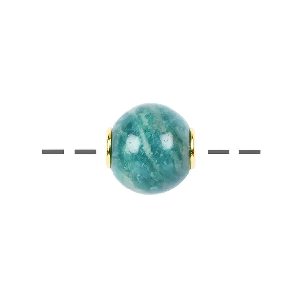 Boule à bijoux Amazonite 12mm, doré | Marco Schreier