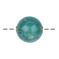 0401196820 Jewelry Bead Amazonite 20mm, gold-plated | wholesaler gems & healing stones