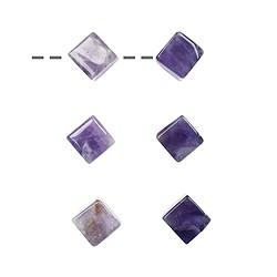 0401290112 Würfel Amethyst A diagonal gebohrt, 12mm | GH Edelsteine, Heilsteine & Schmuck
