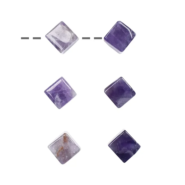 Würfel Amethyst A diagonal gebohrt, 12mm | GH Edelsteine, Heilsteine & Schmuck