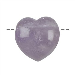 0401290635 Drilled amethyst heart, 3.5 cm | minerals trade - gems, healing stones & jewelry