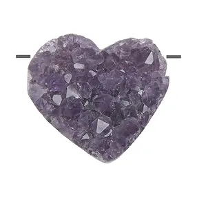 Corazón perforado de amatista druzy, 3,0 x 4,0 cm | Marco Schreier