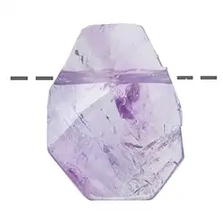 0401293001 Freeform amethyst faceted drilled, 3.0 - 4.0 cm | gems, healing stones & jewelry