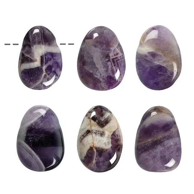 Trommelstein Amethyst gebohrt, 2,2 - 3,0cm | GH Edelsteine, Heilsteine & Schmuck
