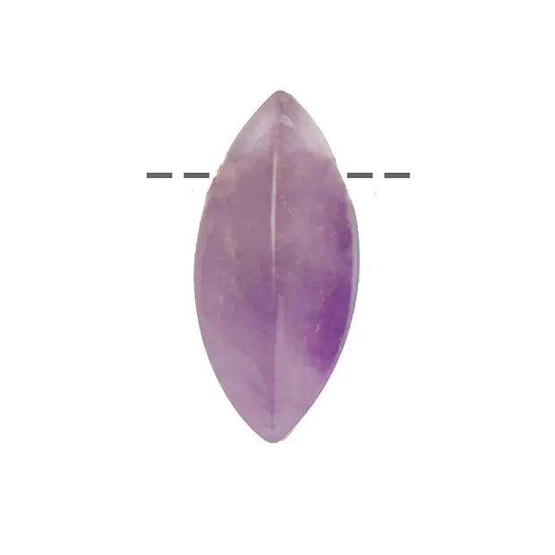 Navette Améthyste percée, 3,0cm | Marco Schreier