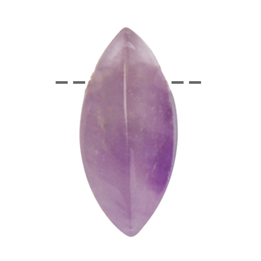 Marquise amethyst drilled, 4.5cm | wholesaler gems, healing stones & jewelry