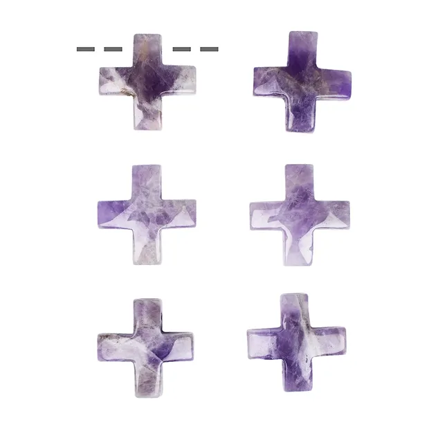 Cruz de amatista perforada, 3cm (6 uds./VE) | Marco Schreier