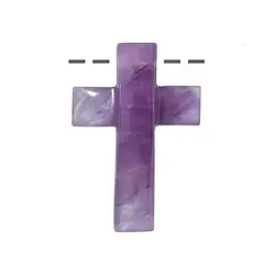 0401293841 Kreuz gewölbt Amethyst gebohrt, 3 x 4,5cm | GH Edelsteine, Heilsteine & Schmuck