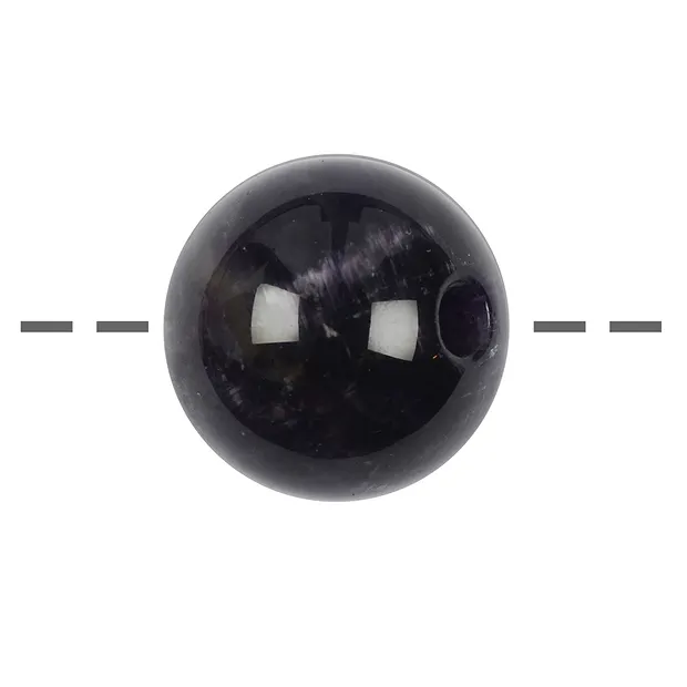 Drilled amethyst ball, 25mm, 4mm hole | wholesale gems, healing stones & jewelry