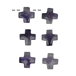 0401294601 Drilled amethyst cross, 15mm | wholesale supplier gems, healing stones & jewelry