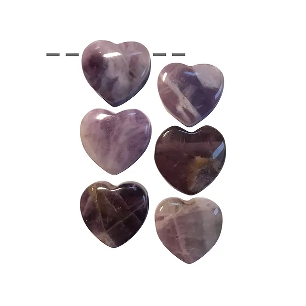 Corazón de amatista perforado, 15mm | Marco Schreier
