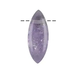 0401295617 Navette amatista perforada estrecha, 4,0 cm | Marco Schreier