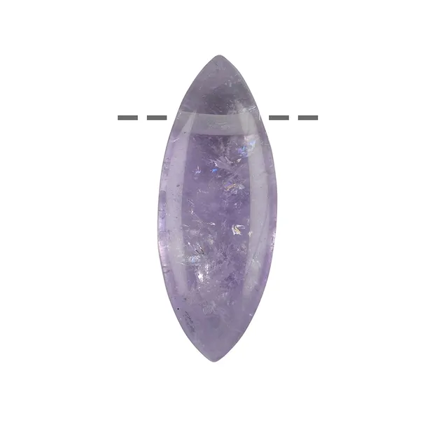 Navette schmal gebohrt Amethyst, 4,0cm | Edelsteine, Heilsteine & Schmuck-Handel