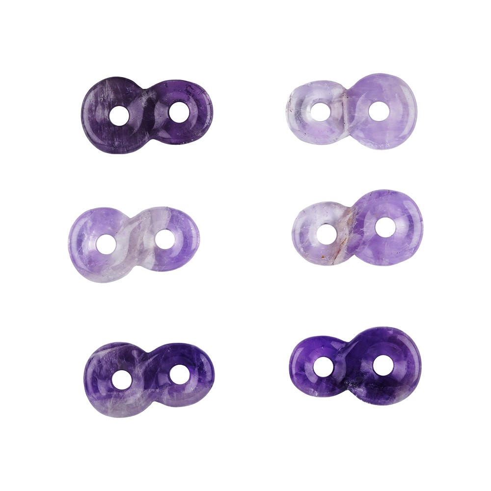 Necklace piece "Infinity" amethyst, 4cm | wholesaler gems & healing stones
