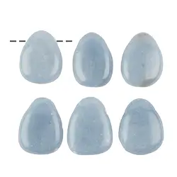 0401893002 Tumbled Stone Angelite (Anhydrite) drilled | wholesaler gems & healing stones