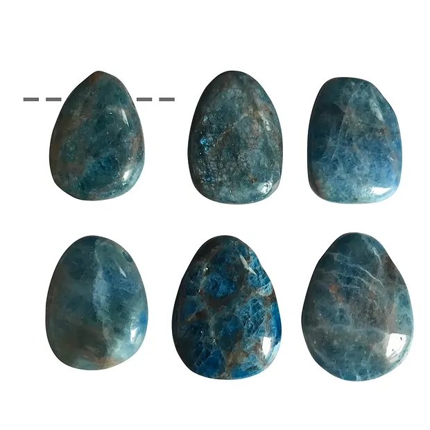 Pietra burattata apatite (stab.) forata | grossista gemme e pietre curative