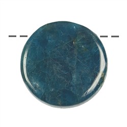 0402095602 Cabochon rund Apatit (stab.) gebohrt, 2,5cm | Edelsteine, Heilsteine & Schmuck
