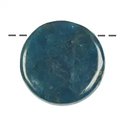 0402095602 Cabochon rond apatite (stab.) percé, 2,5cm | Marco Schreier