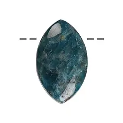 0402095603 Navetta in apatite (stab.) forata, 3,0cm | grossista gemme e pietre curative
