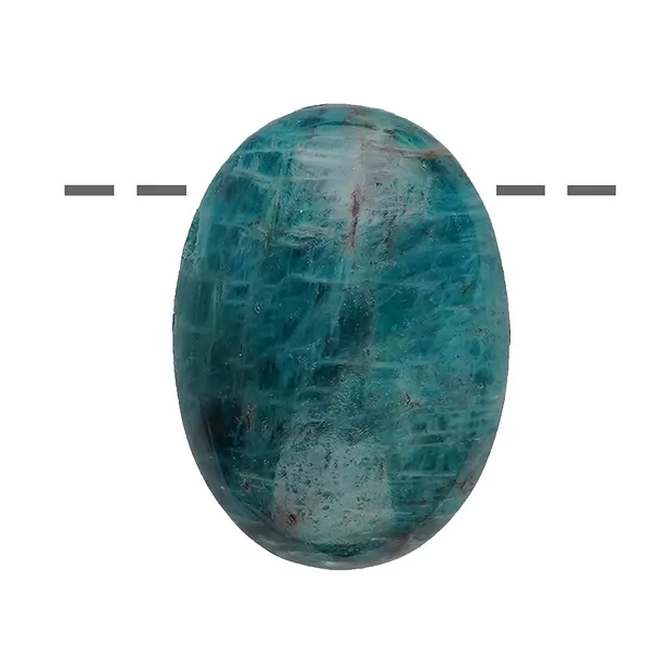 Cabochon oval apatite (stab.) drilled, 2.5cm | wholesaler gems & healing stones