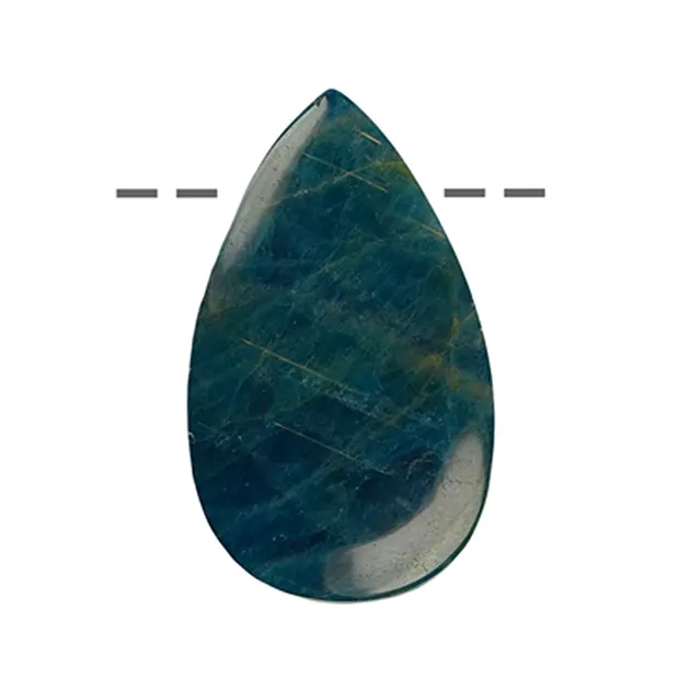 Goccia cabochon di apatite (stab.) forata, 3,0 cm | Marco Schreier