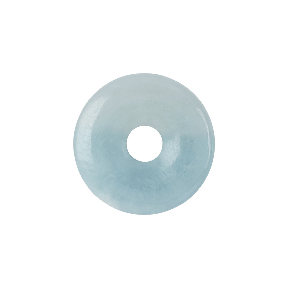 Aguamarina donut, 33-37mm | piedras preciosas, piedras curativas y joyería