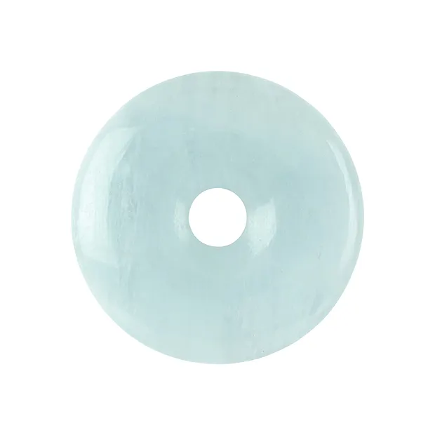 Aguamarina donut, 43-47mm | piedras preciosas, piedras curativas y joyería