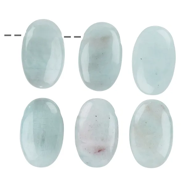 Small Palmstone Aquamarine drilled | wholesaler gems, healing stones & jewelry