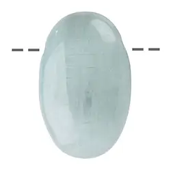 0402292300 Small Palmstone Aquamarine drilled | wholesaler gems, healing stones & jewelry