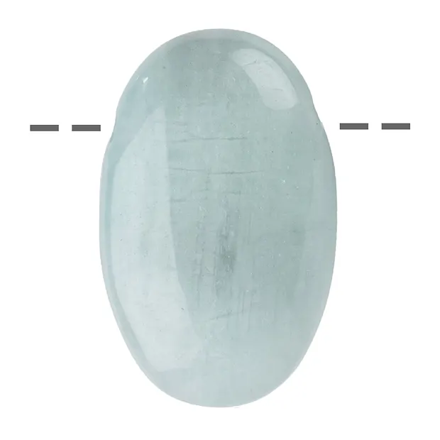 Small Palmstone Aquamarine drilled | wholesaler gems, healing stones & jewelry