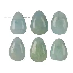 0402293076 Trommelstein Aquamarin A gebohrt | Großhändler Edelsteine, Heilsteine & Schmuck