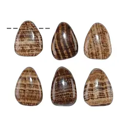 0402393002 Pietra burattata aragonite (marrone) forata | grossista gemme e pietre curative