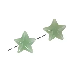 Starfish aventurine drilled, 20mm, 1mm hole (6 pcs./ PU) | Marco Schreier