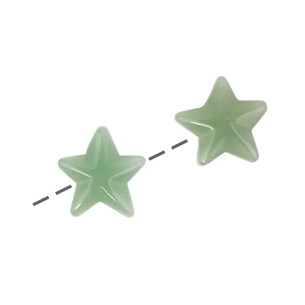Starfish aventurine drilled, 20mm, 1mm hole (6 pcs./ PU) | Marco Schreier