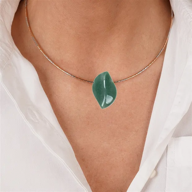 Phoenix Wings Aventurine (anti-stress) drilled, 3.5cm | Marco Schreier