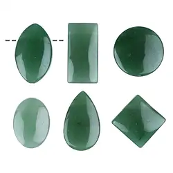 0403195600 Cabochon-Set Aventurin gebohrt (6 St./VE) | GH Edelsteine, Heilsteine & Schmuck