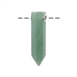 0403199101 Aventurine à pointe percée, 4,0 x 1,0 cm, rhodié | Marco Schreier