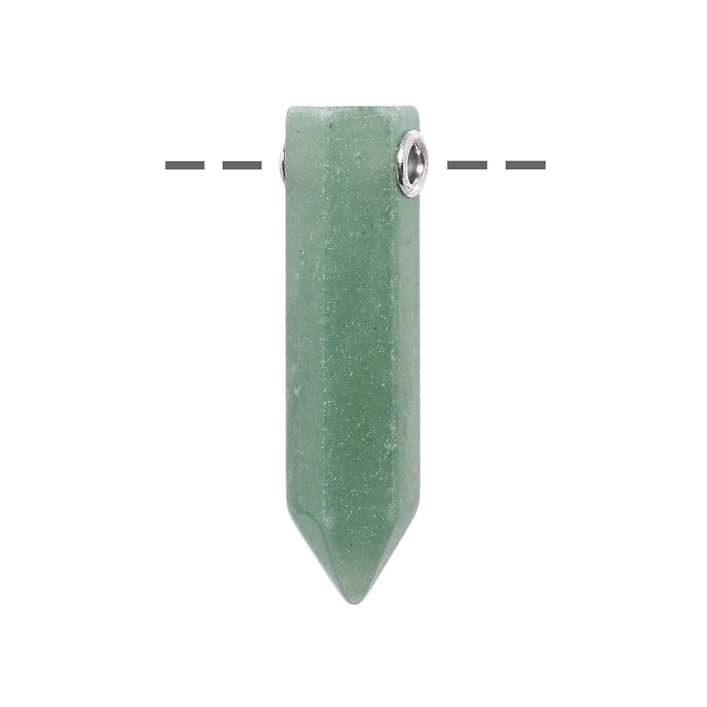 Aventurine à pointe percée, 4,0 x 1,0 cm, rhodié | Marco Schreier
