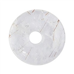 0403500500 Cristal de roca Donut, 50mm | piedras preciosas, piedras curativas y joyería