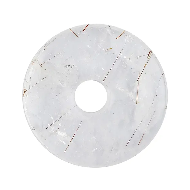 Cristal de roca Donut, 50mm | piedras preciosas, piedras curativas y joyería