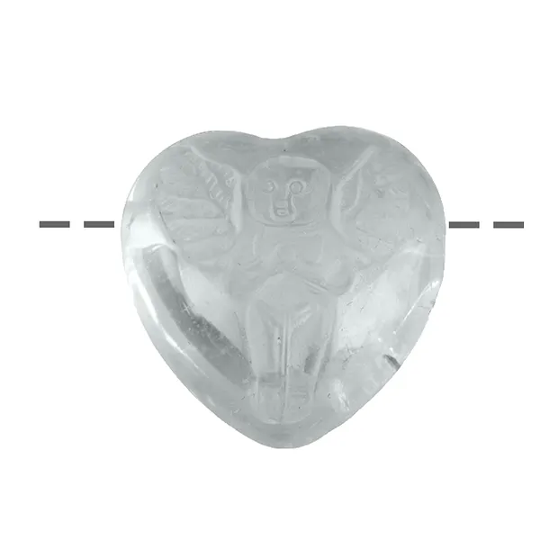 Rock Crystal Angel Heart | wholesaler - gems, precious & healing stones, jewelry