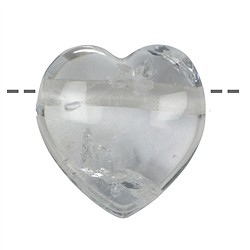 0403590645 Cristal de roche percé en forme de coeur, 4,5cm  | Marco Schreier