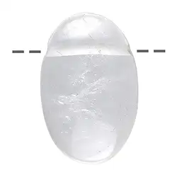 0403592300 Small Palmstone Rock Crystal drilled | wholesaler gems, healing stones & jewelry